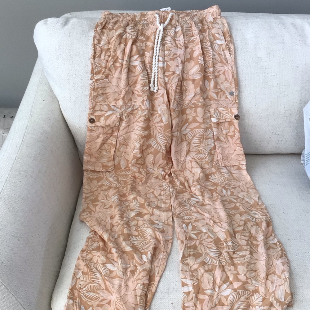 Roxy Peach Floral Jumpsuit